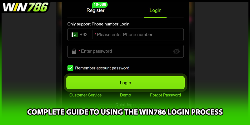 Complete guide to using the WIN786 login process